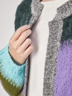 – Strickjacke aus Textil Dunkel-Yippie Hippie Online